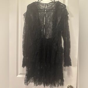 Zara black lace dress